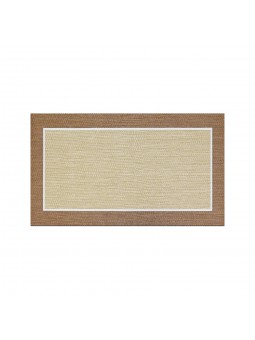 Alfombra de vinilo de gran calidad en color beige y marrón.