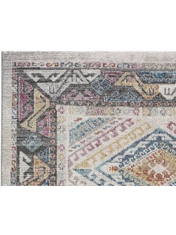 Alfombra con dibujo étnico multicolor de gran calidad.