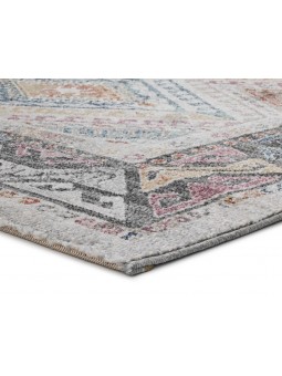 Alfombra con dibujo étnico multicolor de gran calidad.