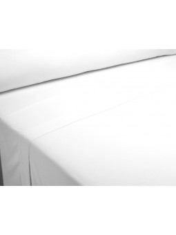 Sábana encimera de algodón en color blanco de gran calidad.
