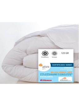 Relleno nórdico Natura de Verano o Primavera con tacto seda muy suave y antialérgico.
