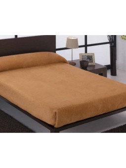 Manta de cama muy suave en color liso azul de gran calidad para Otoño/Invierno