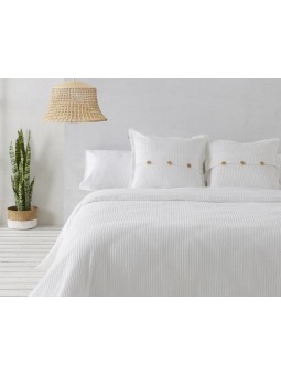 Funda nórdica de nido de abeja de gran calidad en color blanco Tejido waffle.