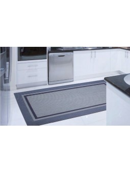 Alfombra de Vinilo de gran calidad en color marró y beige, muy práctica para limpiar.