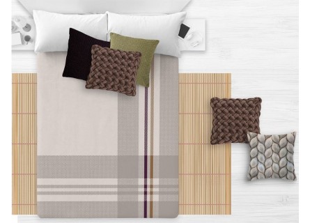 Manta para cama muy calentita y de gran calidad en color beige de Manterol.