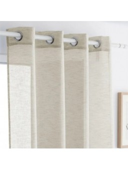 Cortina de estilo rústico, tejido de gran calidad tipo lino pero sin arrugas. Colores lisos: Verde agua, rosa y lino.