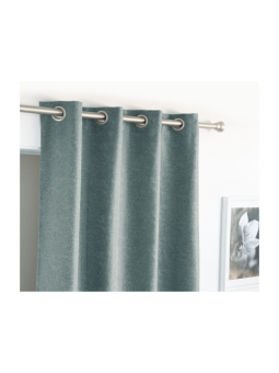 Cortina con tejido semi opaco de gran calidad en color liso beige, rosa, y verde agua.