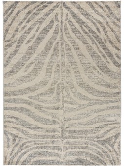 Alfombra vintage estilo moderna en tonos beige y gris