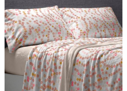 Sábanas coralina de Invierno muy calentitas y suaves en tonos maquillaje. Burrito Blanco alta calidad.