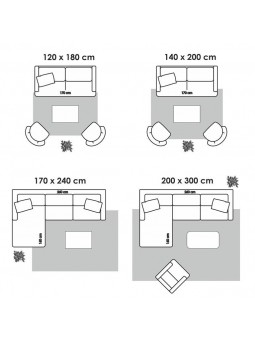 Alfombra de vinilo de buena calidad y a buen precio en color marrón y beige.