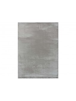 Alfombra super suave de pelo lavable y antideslizante de gran calidad en color gris plata.