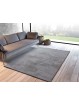 Alfombra super suave de pelo lavable y antideslizante de gran calidad en color gris plata.