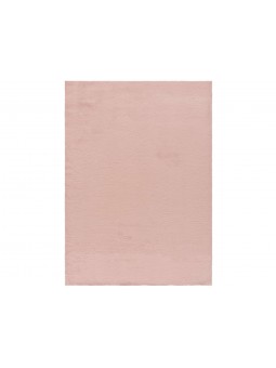 Alfombra super suave de pelo lavable y antideslizante de gran calidad en color rosa.