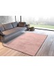 Alfombra super suave de pelo lavable y antideslizante de gran calidad en color rosa.