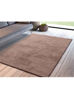 Alfombra super suave de pelo lavable y antideslizante de gran calidad en color visón.
