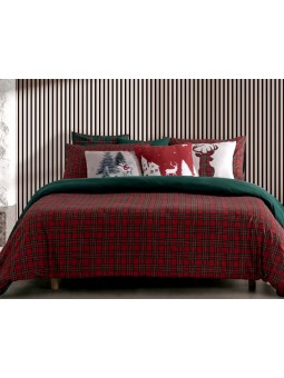 Funda nórdica de cuadró escocés ideal para Navidad e Invierno.