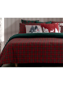 Funda nórdica de cuadró escocés ideal para Navidad e Invierno.