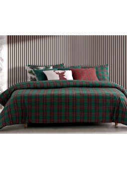 Funda nórdica de cuadró escocés ideal para Navidad e Invierno.