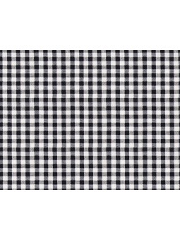 Mantel de cuadrito pequeño en negro de Manterol de gran calidad