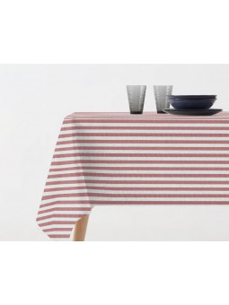 Mantel anti manchas ideal para cualquier hogar en color rojo para aportar un toque de color.