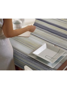 Mantel con estampado de rayas de Manterol de gran calidad tejido anti manchas