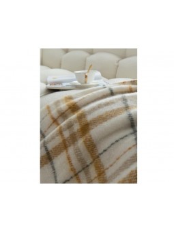 Manta de cuadros para Invierno de 140x200 con tejido de borreguito