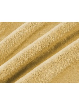 Manta plaid lisa de Invierno muy suave y calentita de gran calidad en color oro.