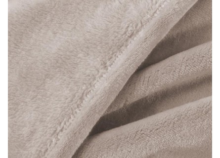 Manta plaid lisa de Invierno muy suave y calentita de gran calidad en color beige.