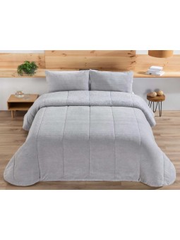 Edredón con borreguito en color gris de gran calidad perfecto para el frío. Modelo Riso Manterol