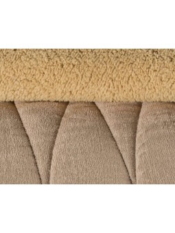 Edredón de borreguito para Invierno de gran calidad en color oro beige. Diseño Cedro de Manterol.