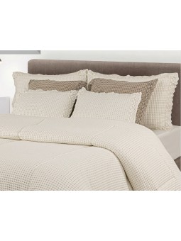 Funda de cojín Canggu de tejido de colcha con puntilla. Textil premium de nuestra firma NE HOME.