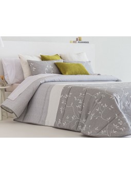 Edredón Cilantro para Otoño e Invierno en color gris con tejido de jacquard resistente y suave.