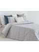 Edredón Camelia para Otoño e Invierno en color gris de dibujo geométrico con tejido de jacquard resistente y suave.