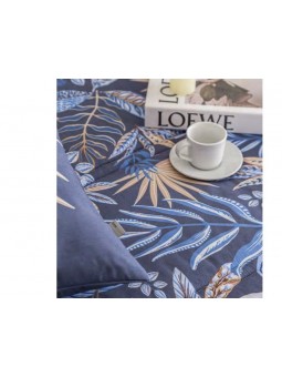 Edredón juvenil estampado en tonos azules de gran calidad. Modelo Lemona de Sandeco.