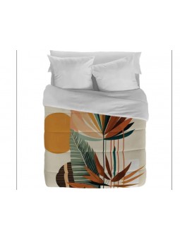 Edredón nórdico estampado en tonos verdes, mostazas y beige de gran calidad de la firma Naturals.