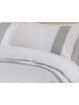 Funda nórdica Essence de Fundeco en color blanco y gris de diseño lencero en gran calidad algodón 100%