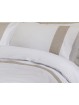 Funda nórdica Essence de Fundeco en color blanco y beige de diseño lencero en gran calidad algodón 100%