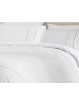 Funda nórdica Victoria de Fundeco en color blanco  de estilo lencero con vainicas. Tejido de gran calidad en algodón 100%.