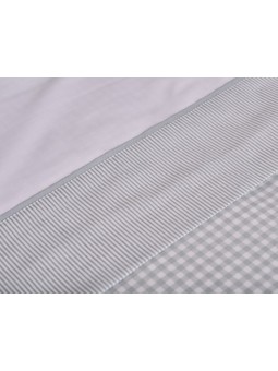 Funda nórdica en verde agua de cuadro de vichy, tejido de algodón.